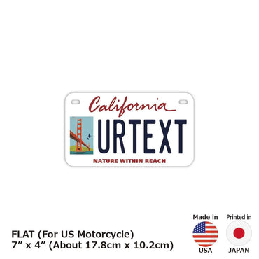 カスタムライセンスプレート型看板 【中・USバイク用】カリフォルニア-サンフランシスコVer./オリジナルアメリカナンバープレート