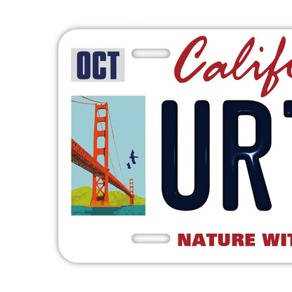 【大・US車用】カリフォルニア-サンフランシスコVer./オリジナルアメリカエンボスナンバープレート おしゃれ表札看板 PL8HERO