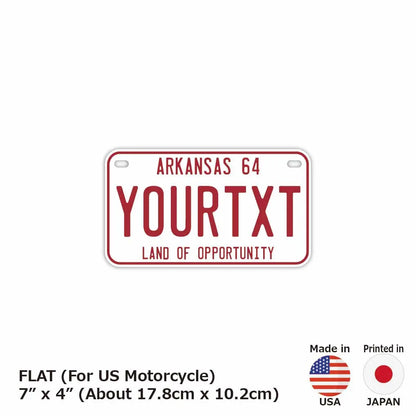 【中・USバイク用】アーカンソー1964/オリジナルアメリカナンバープレート PL8HERO