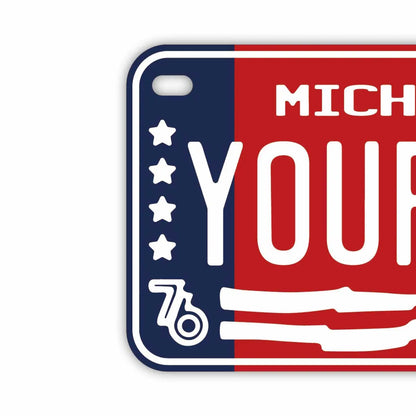 【中・USバイク用】ミシガン1976/オリジナルアメリカナンバープレート PL8HERO