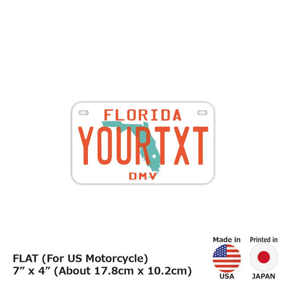 【中・USバイク用】フロリダ1980's/オリジナルアメリカナンバープレート PL8HERO