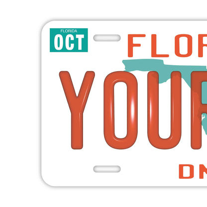 【大・US車用】フロリダ1980's/オリジナルアメリカエンボスナンバープレート おしゃれ表札看板 PL8HERO