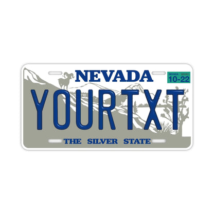 【大・US車用】ネバダ1980s/オリジナルアメリカエンボスナンバープレート おしゃれ表札看板 PL8HERO