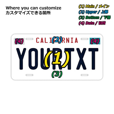 [Large/US Car] California 1990's/Original America Embossed License Plate Fashionable Nameplate Sign