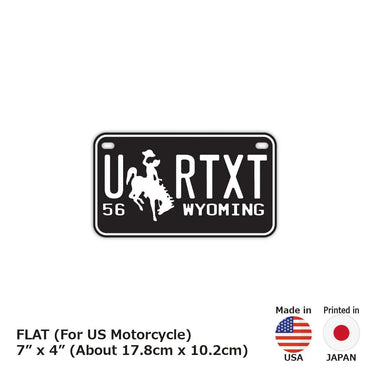 カスタムライセンスプレート型看板 【中・USバイク用】ワイオミング56/オリジナルアメリカナンバープレート
