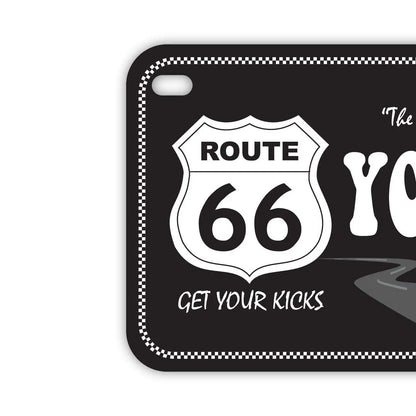 【中・USバイク用】ルート66ブラック/オリジナルアメリカナンバープレート PL8HERO