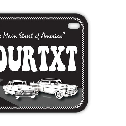 【中・USバイク用】ルート66ブラック/オリジナルアメリカナンバープレート PL8HERO