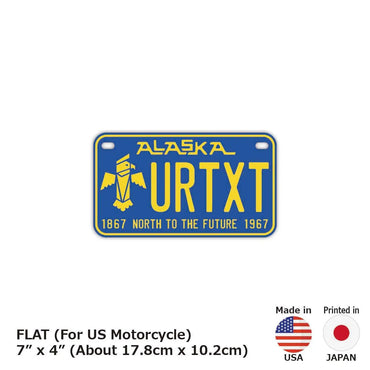ネームプレート 【中・USバイク用】アラスカ67/オリジナルアメリカナンバープレート