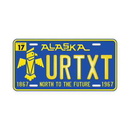 【大・US車用】アラスカ67/オリジナルアメリカエンボスナンバープレート おしゃれ表札看板 PL8HERO