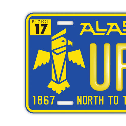 【大・US車用】アラスカ67/オリジナルアメリカエンボスナンバープレート おしゃれ表札看板 PL8HERO