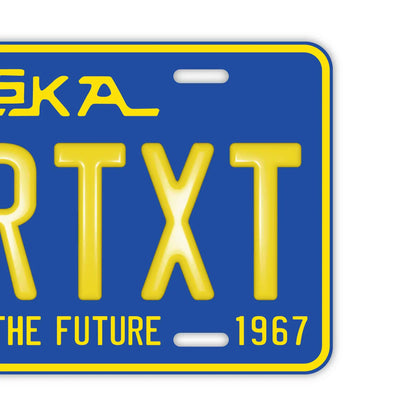 【大・US車用】アラスカ67/オリジナルアメリカエンボスナンバープレート おしゃれ表札看板 PL8HERO