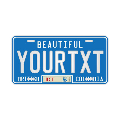 【大・US車用】ブリティッシュコロンビア80s/オリジナルカナダエンボスナンバープレート おしゃれ表札看板 PL8HERO
