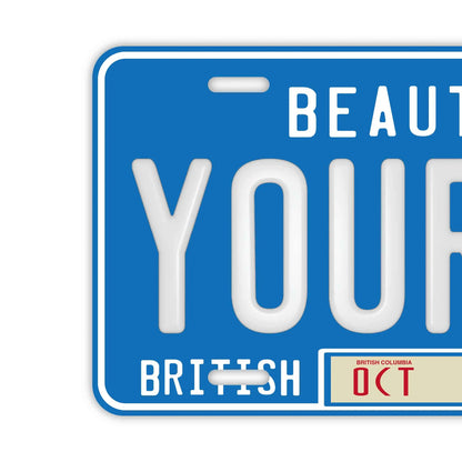 【大・US車用】ブリティッシュコロンビア80s/オリジナルカナダエンボスナンバープレート おしゃれ表札看板 PL8HERO
