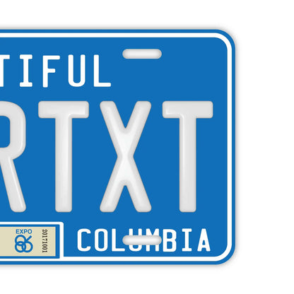 【大・US車用】ブリティッシュコロンビア80s/オリジナルカナダエンボスナンバープレート おしゃれ表札看板 PL8HERO