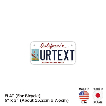 [For small bicycles] California-San Francisco Ver./Original American license plate