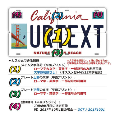 [Multi Plate] California-San Francisco Ver./Original American License Plate