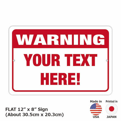 【長方形看板】警告！WARNING看板/アメリカ製オリジナル看板(約20x30cm) PL8HERO