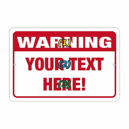 【長方形看板】警告！WARNING看板/アメリカ製オリジナル看板(約20x30cm) PL8HERO