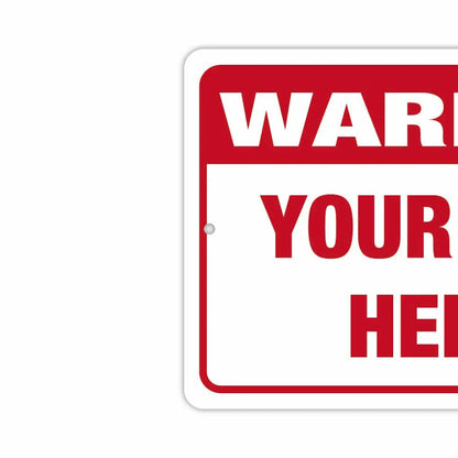 【長方形看板】警告！WARNING看板/アメリカ製オリジナル看板(約20x30cm) PL8HERO